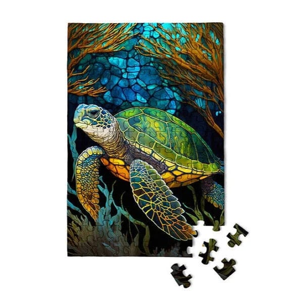 Micro Puzzles Mini Puzzles Default Sea Turtle 150 Piece Micro Puzzle