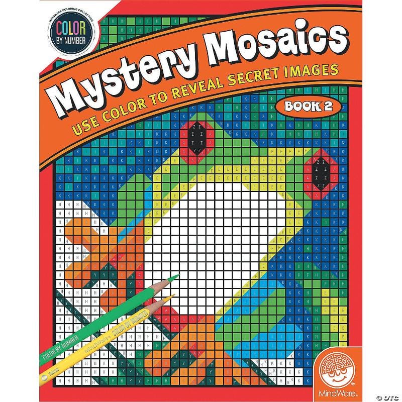 Mindware Activity Books Default Color By Number Mystery Mosaics: Book 2