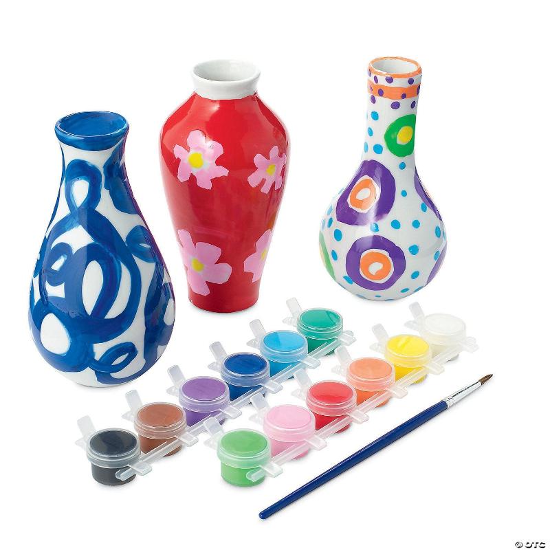 Mindware Coloring & Painting Kits Paint Your Own Vases (Set of 3)