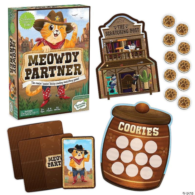 Mindware Cooperative Games Default Meowdy Partner - The Kitty Cowboy Matching Game!