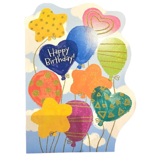 MindWare Gift Enclosure Cards Balloon Bouquet Glitter Birthday Card