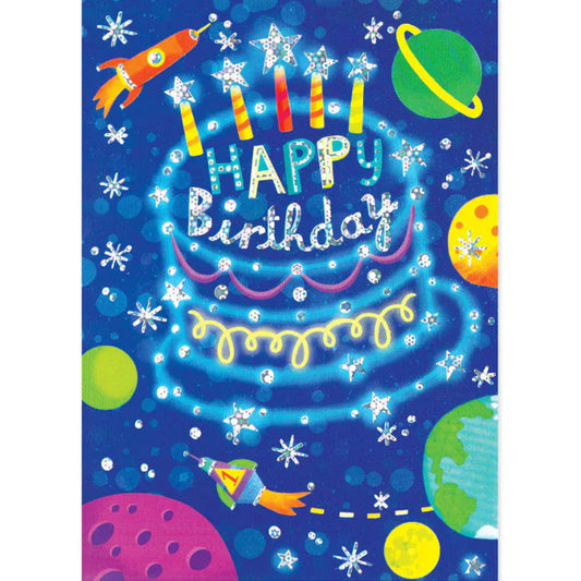 MindWare Gift Enclosure Cards Default Constellation Cake Foil Card