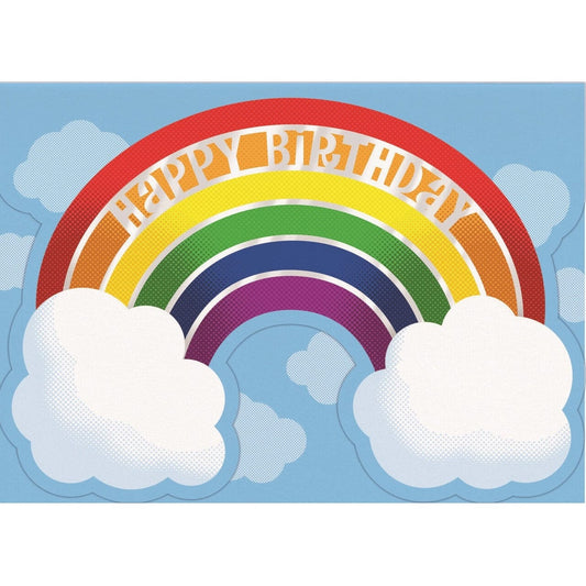 MindWare Gift Enclosure Cards Default Rainbow Explosion Foil Birthday Card