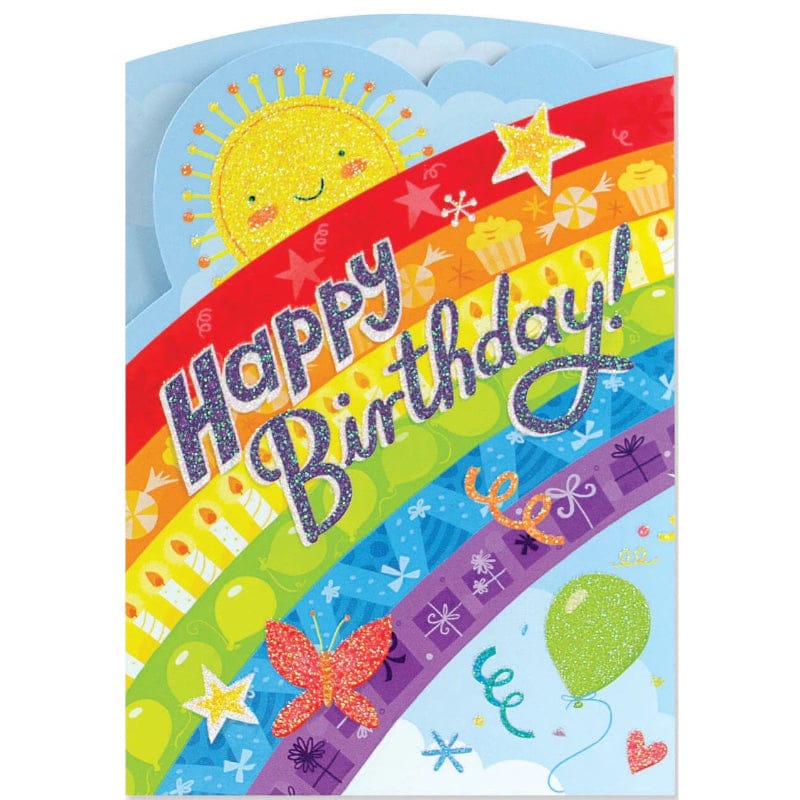 MindWare Gift Enclosure Cards Default Rainbow Tri-Fold Birthday Card