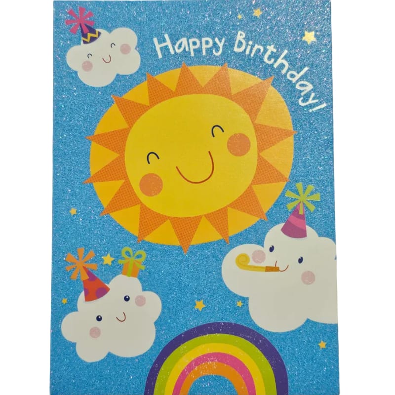 MindWare Gift Enclosure Cards Pennant Glitter Birthday Card