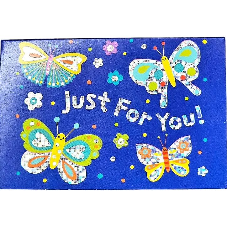 MindWare Mini Gift Enclosure Cards Butterflies Foil Gift Enclosure