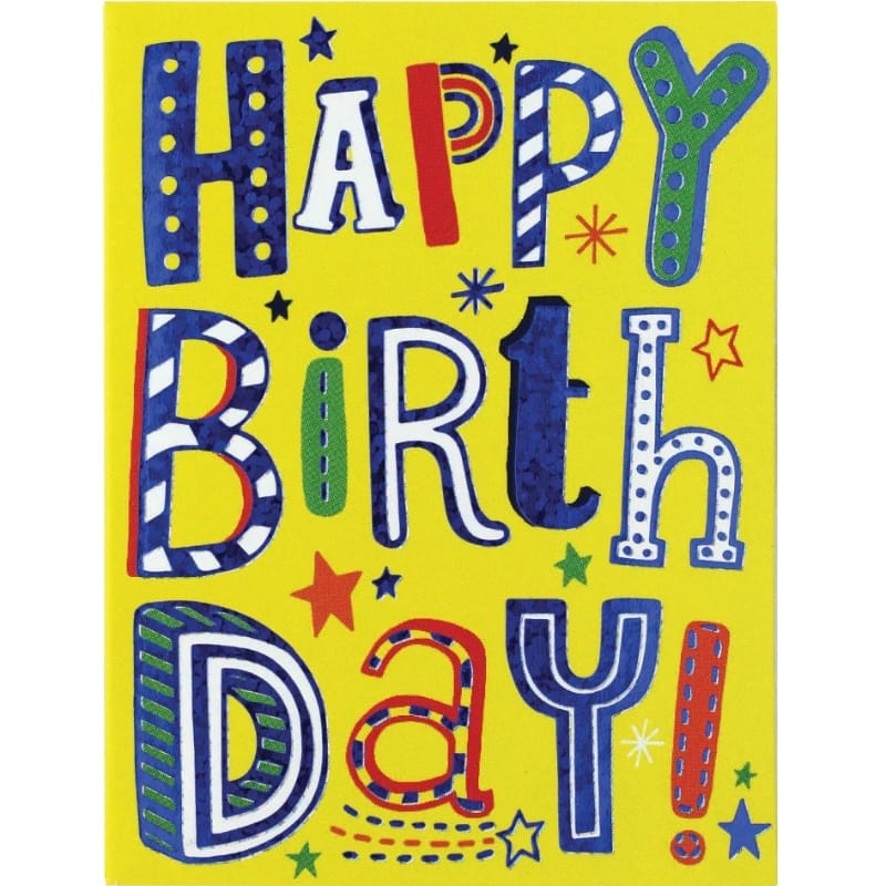 MindWare Mini Gift Enclosure Cards Happy Birthday Foil Gift Enclosure