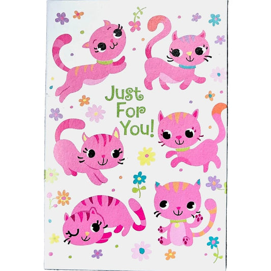 MindWare Mini Gift Enclosure Cards Pink Cats Gift Enclosure