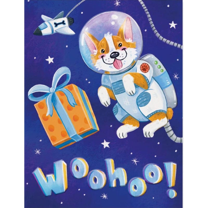 MindWare Mini Gift Enclosure Cards Space Dog Foil Gift Enclosure