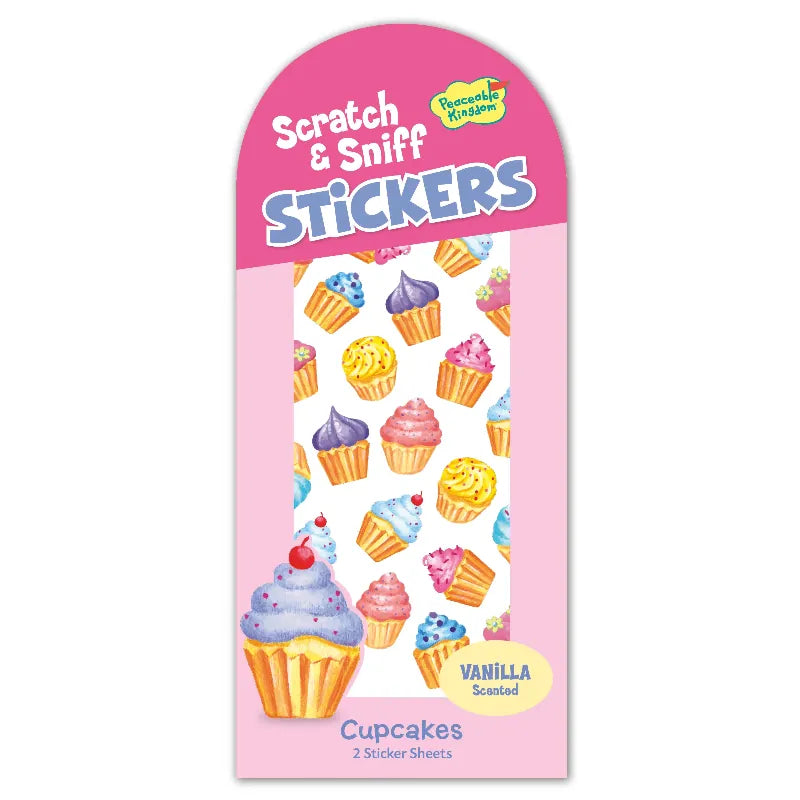 MindWare Scented Stickers Vanilla Cupcakes Scratch & Sniff Stickers