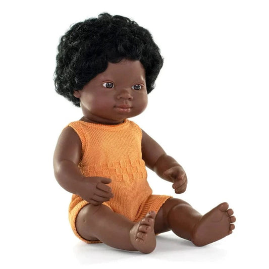 Miniland Dolls Default Baby Doll African Girl (Melon Romper)