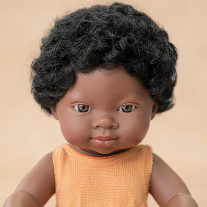 Miniland Dolls Default Baby Doll African Girl (Melon Romper)