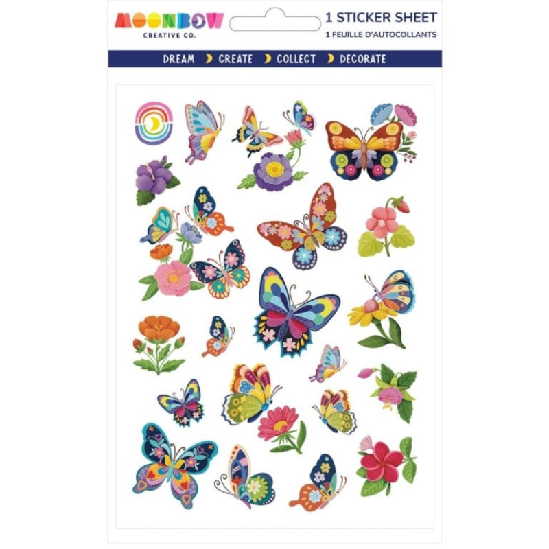 Moonbow Creative Co Stickers Butterfly Blooms Glossy Stickers