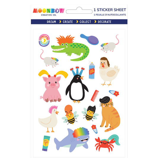 Moonbow Creative Co Stickers Hairdo Zoo Glossy Stickers