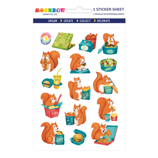 Moonbow Creative Co Stickers Squirrel Snacks Glossy Stickers