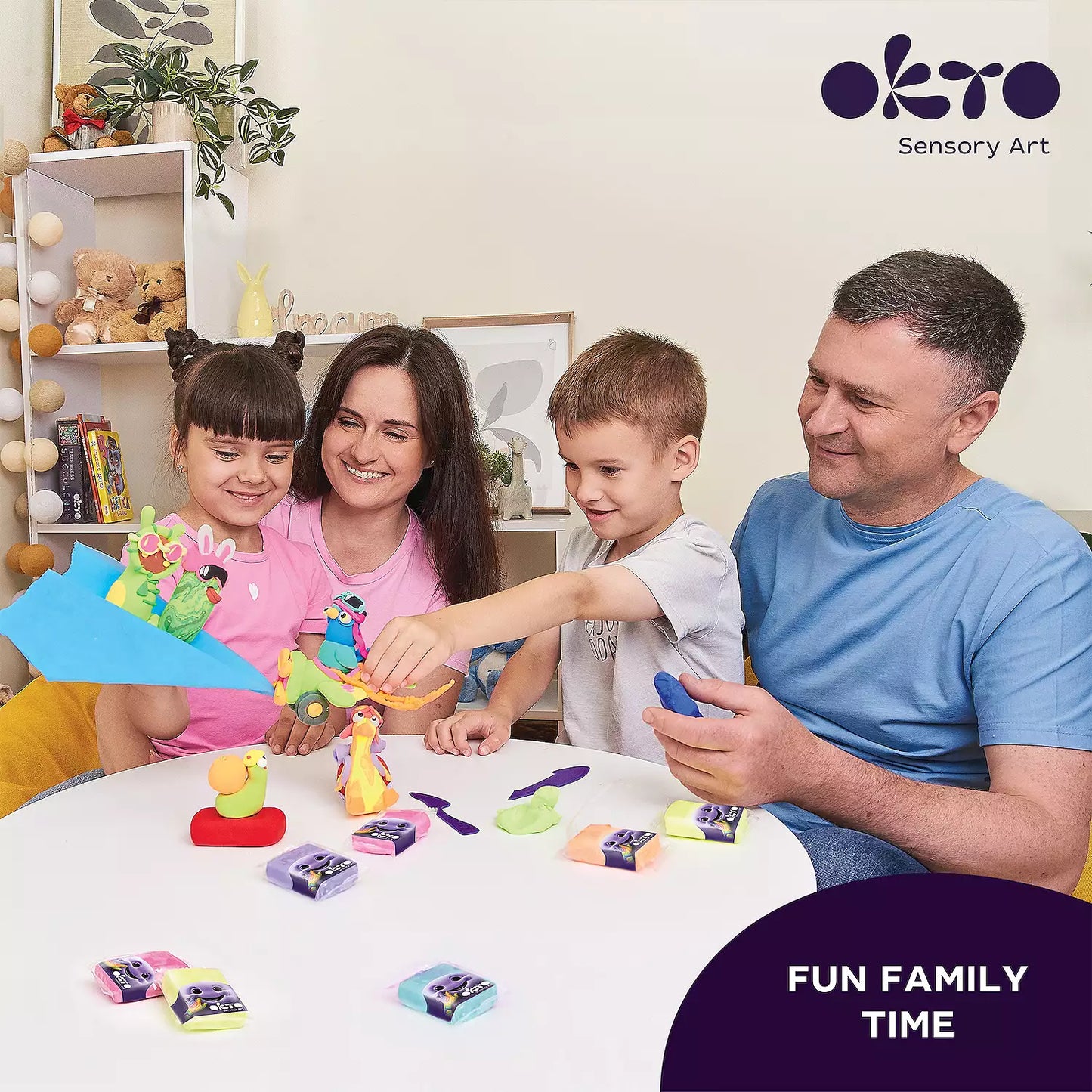 Okto Clay Arts & Crafts Okto Air Clay Set for Creativity - 24 Colors