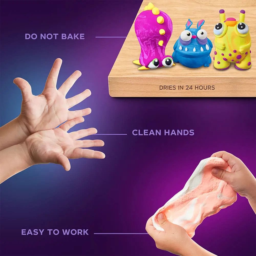 Okto Clay Arts & Crafts Okto Air Clay Set for Creativity - 24 Colors