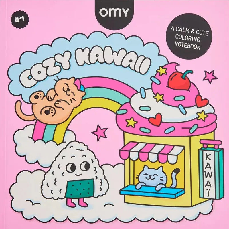 OMY Coloring & Painting Books Cozy Art Kawaii Coloring Book