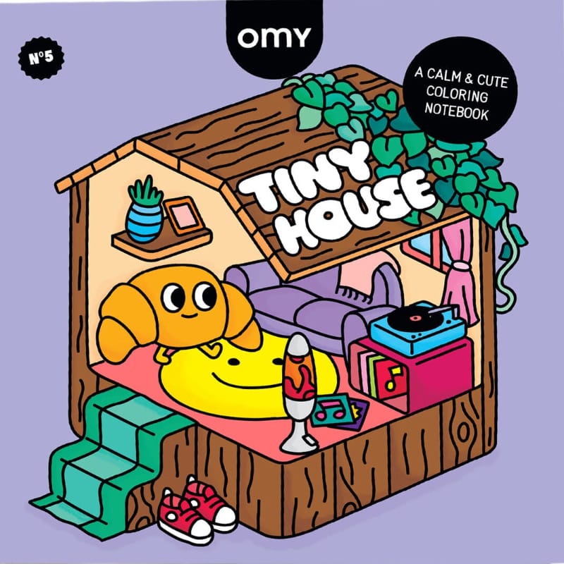 OMY Coloring & Painting Books Cozy Art Tiny House Coloring Book