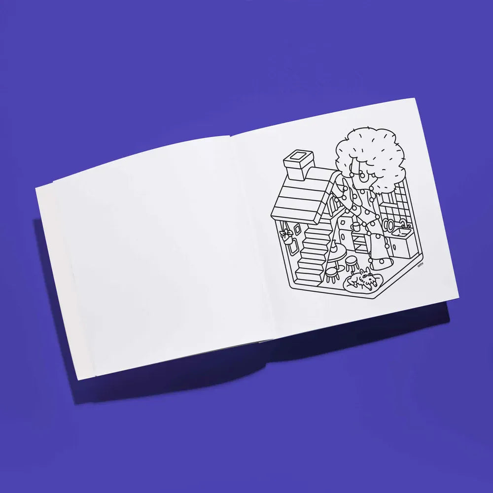 OMY Coloring & Painting Books Cozy Art Tiny House Coloring Book