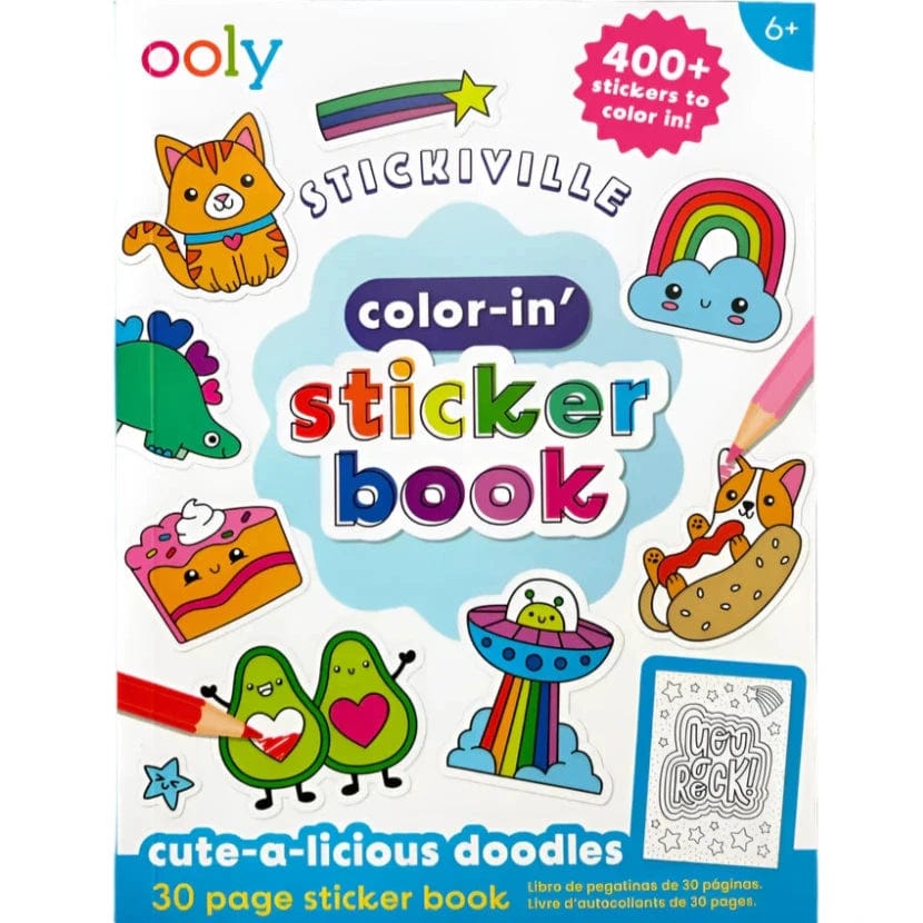 Ooly Activity Books Default Color-In' Sticker Book: Cute-A-Licious