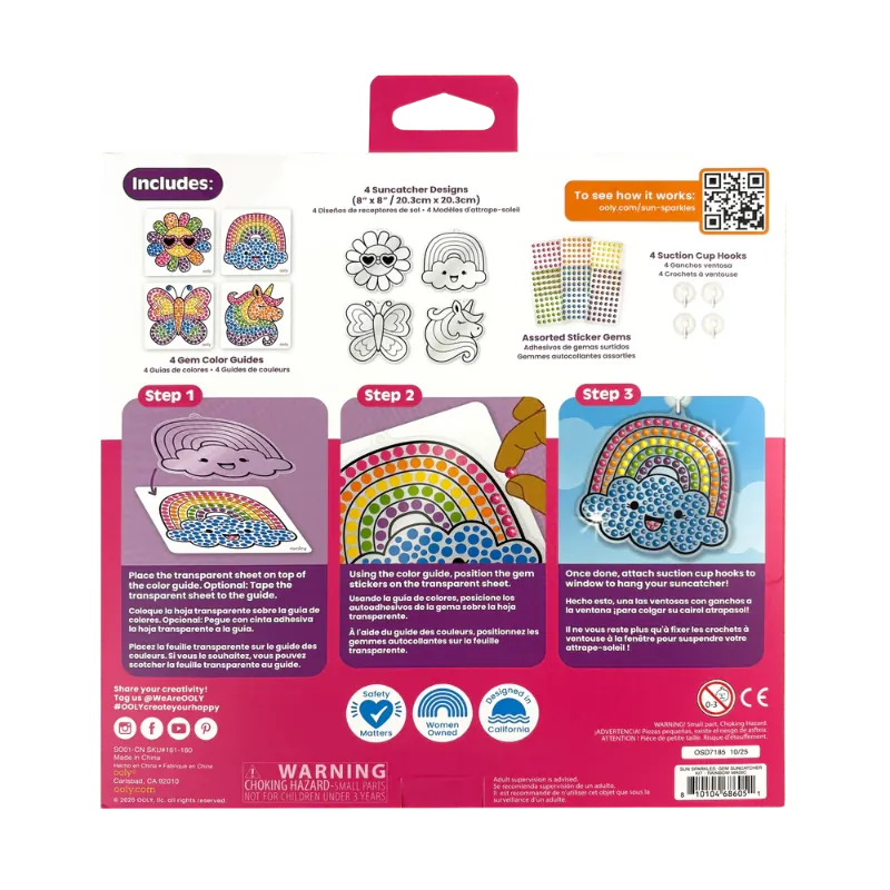 Ooly Art & Craft Activity Kits Sun Sparkles Gem Suncatcher Kit - Rainbow Magic
