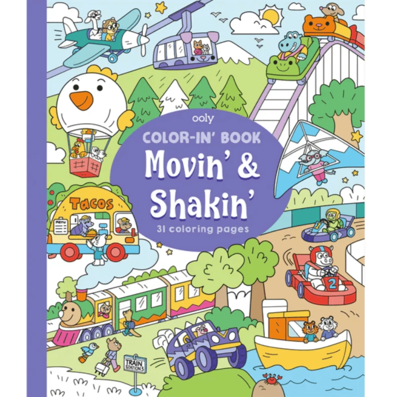Ooly Coloring & Painting Books Color-in' Book Movin' and Shakin'