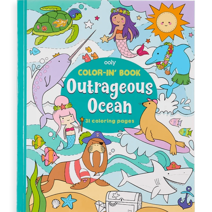 Ooly Coloring & Painting Books Default Color-In' Book: Outrageous Ocean