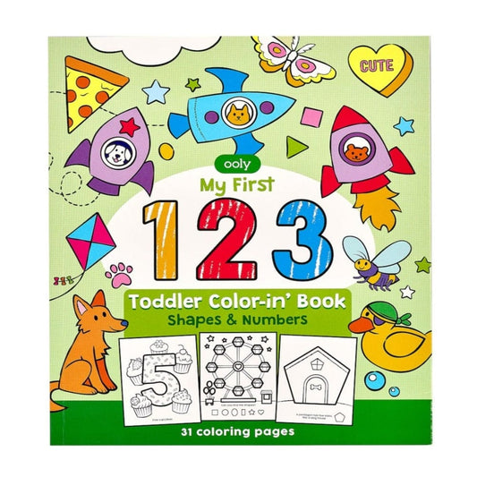 Ooly Coloring & Painting Books My First 123 Toddler Color Book - Shapes & Numbers