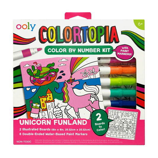 Ooly Coloring & Painting Kits Default Colortopia Color By Number Paint Marker Kit - Unicorn Funland
