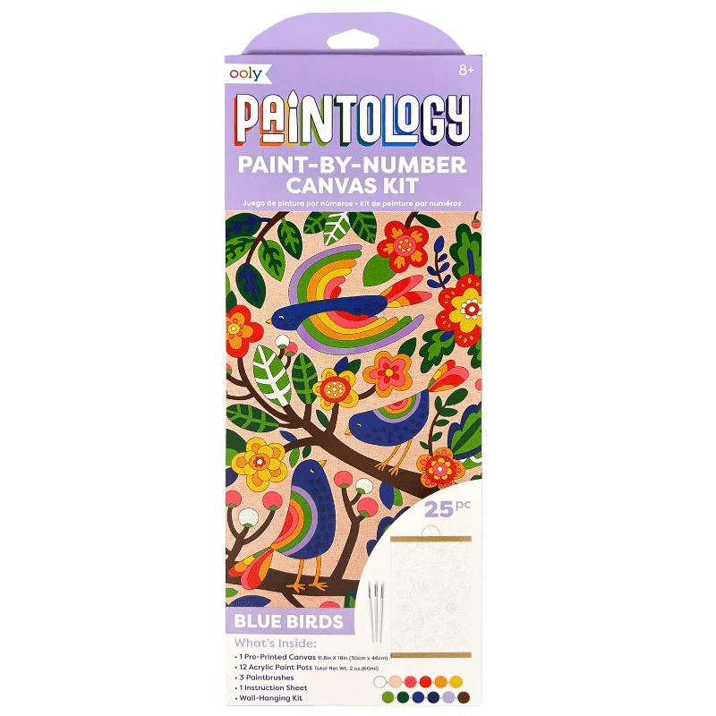 Ooly Coloring & Painting Kits Default Paintology Paint by Number Canvas Kit -  Blue Birds