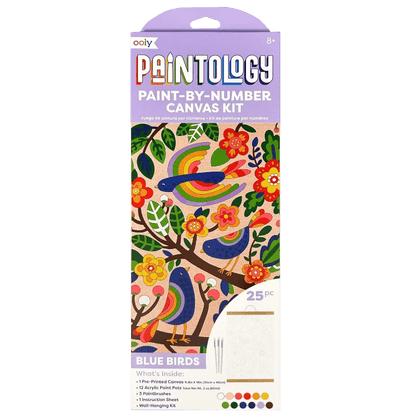 Ooly Coloring & Painting Kits Default Paintology Paint by Number Canvas Kit -  Blue Birds