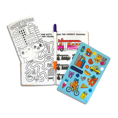 Ooly Coloring & Painting Kits Let's Go! Kitty in the City Activity Kit