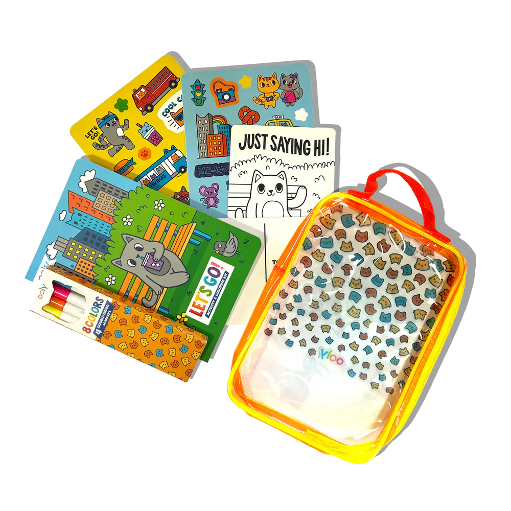 Ooly Coloring & Painting Kits Let's Go! Kitty in the City Activity Kit
