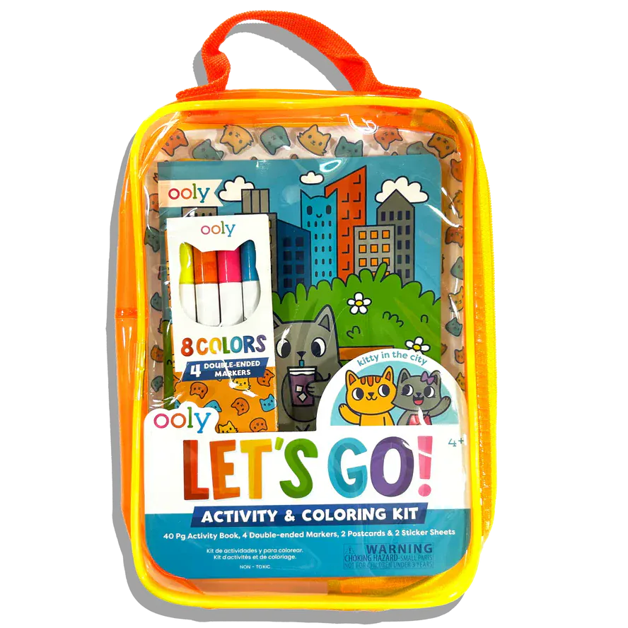 Ooly Coloring & Painting Kits Let's Go! Kitty in the City Activity Kit