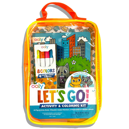 Ooly Coloring & Painting Kits Let's Go! Kitty in the City Activity Kit