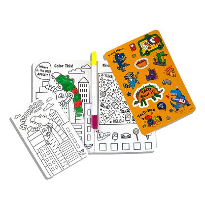 Ooly Coloring & Painting Kits Let's Go! Robo Dinos Activity Kit