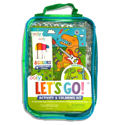 Ooly Coloring & Painting Kits Let's Go! Robo Dinos Activity Kit