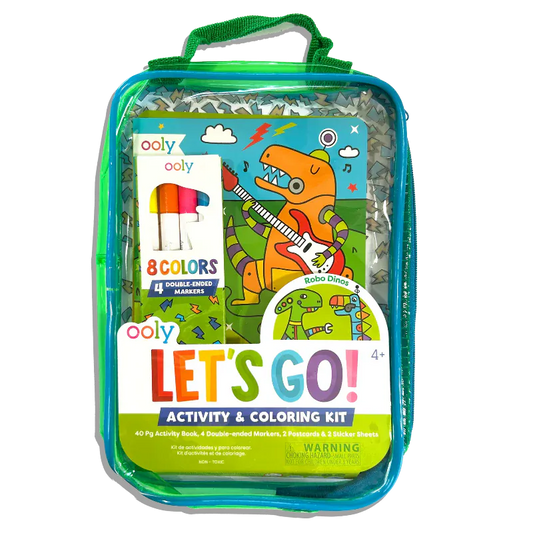Ooly Coloring & Painting Kits Let's Go! Robo Dinos Activity Kit