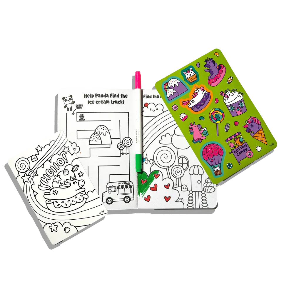 Ooly Coloring & Painting Kits Let's Go! Unicorn Candy Activity Kit