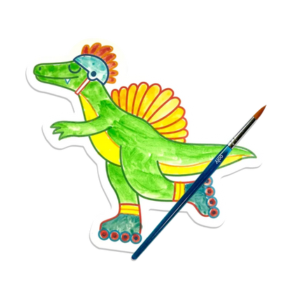 Ooly Coloring & Painting Kits Playful Painters Watercolor Set - Chills & Thrills Dinos
