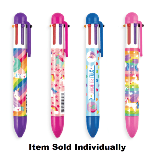 Ooly Markers, Pens, Brushes & Crayons 6 Click Multi Color Pen - Unique Unicorns (Assorted Styles)