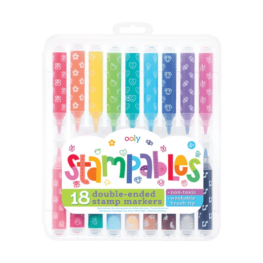 Ooly Markers, Pens, Brushes & Crayons Default Stampables Double-Ended Stamp Markers (18 Pack)