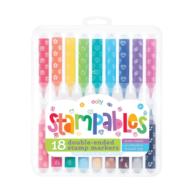 Ooly Markers, Pens, Brushes & Crayons Default Stampables Double-Ended Stamp Markers (18 Pack)