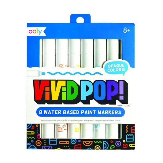 Ooly Markers, Pens, Brushes & Crayons Default Vivid Pop! Water Based Paint Markers: Classic Colors