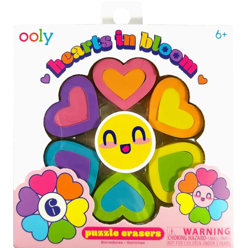 Ooly Markers, Pens, Brushes & Crayons Hearts in Bloom Puzzle Erasers