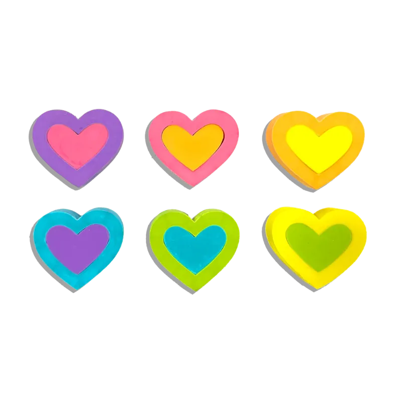 Ooly Markers, Pens, Brushes & Crayons Hearts in Bloom Puzzle Erasers