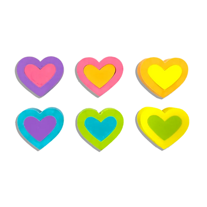 Ooly Markers, Pens, Brushes & Crayons Hearts in Bloom Puzzle Erasers
