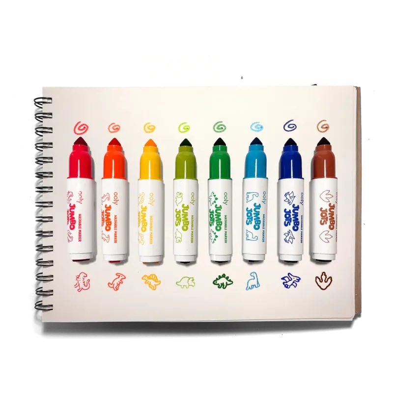 Ooly Markers, Pens, Brushes & Crayons Jumbo Jots Dual Tip Stamp Markers - Dinosaur