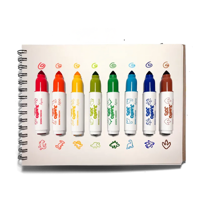 Ooly Markers, Pens, Brushes & Crayons Jumbo Jots Dual Tip Stamp Markers - Dinosaur